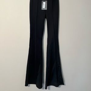 PrettyLittleThing. Black High Waist Extreme Flare Long Leg Trousers. NWT!